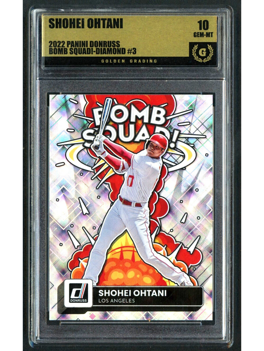2022 Panini Donrus Bomb Squad Diamonds #BS3 Shohei Ohtani Graded Gem Mint 10